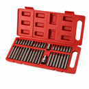 Kit Jogo de Bits Torx, Allen e Multidentada com 40 Peças em Aço
