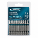 Jogo de Bits Phillips PH2 50 mm com 10 Peças Encaixe 1/4" GROSS-11335