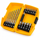 Jogo Combinado de Brocas e Bits Vonder com 19 Peças Encaixe 1/4"