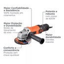 Esmerilhadeira Angular BLACK+DECKER 920W 4.1/2" 115 mm