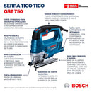 Serra Tico-Tico Bosch GST 750 Professional 520W SDS