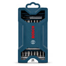Kit de Pontas para Parafusar Mini X-Line Bosch com 25 Peças e Suporte Magnético