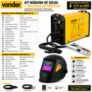 Kit Máquina de Solda Inversora RIV 121 Bivolt + Máscara de Solda Automática MSN 011 Vonder 120A